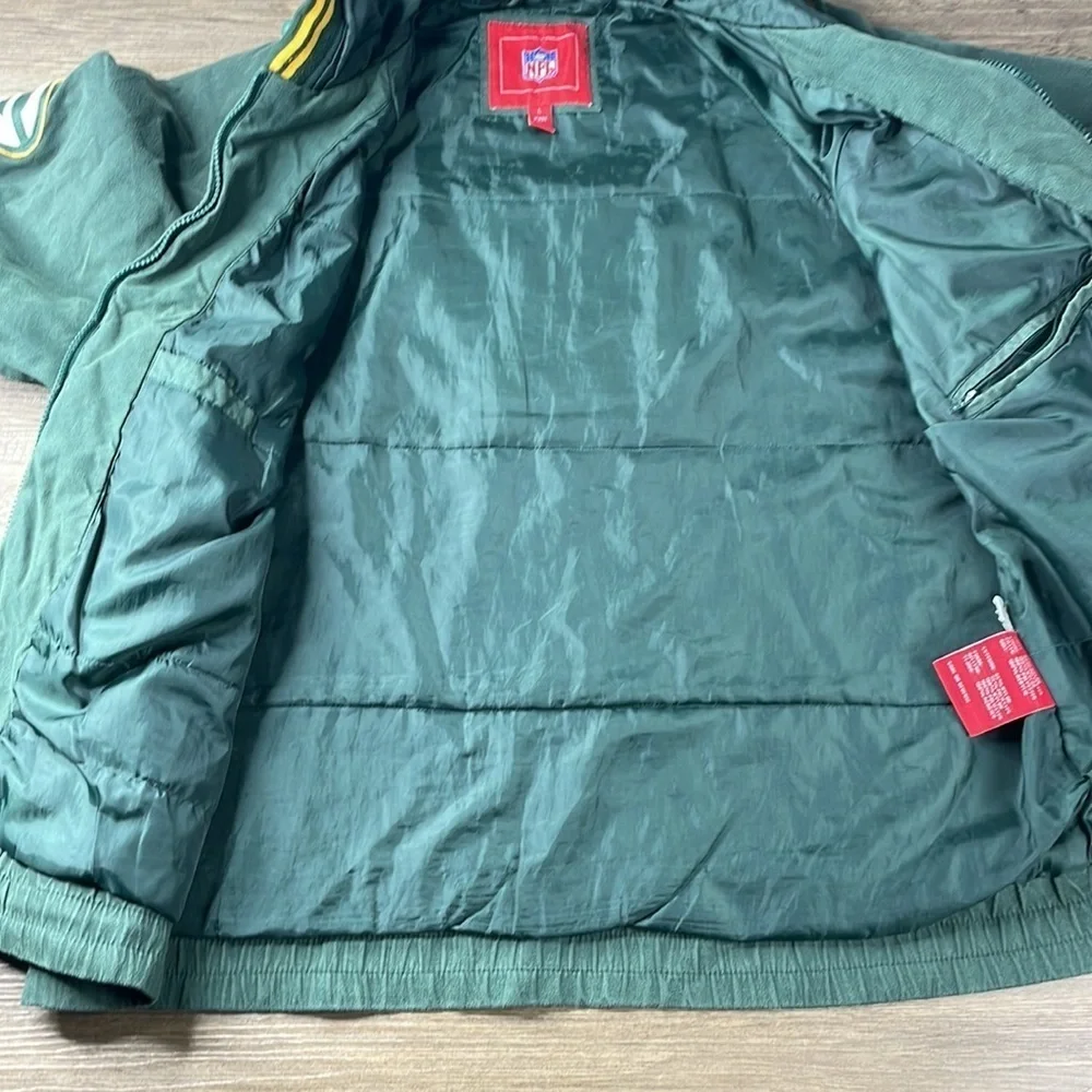 NFL Vintage Mens Green Bay Packers Hooded Zip Up Jacket, size large